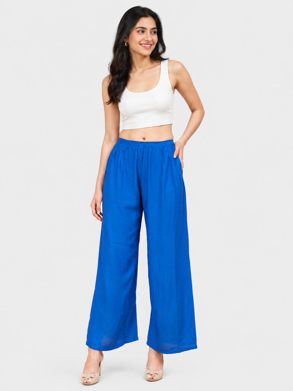 Stylish Women's Palazzo - Royal Blue
