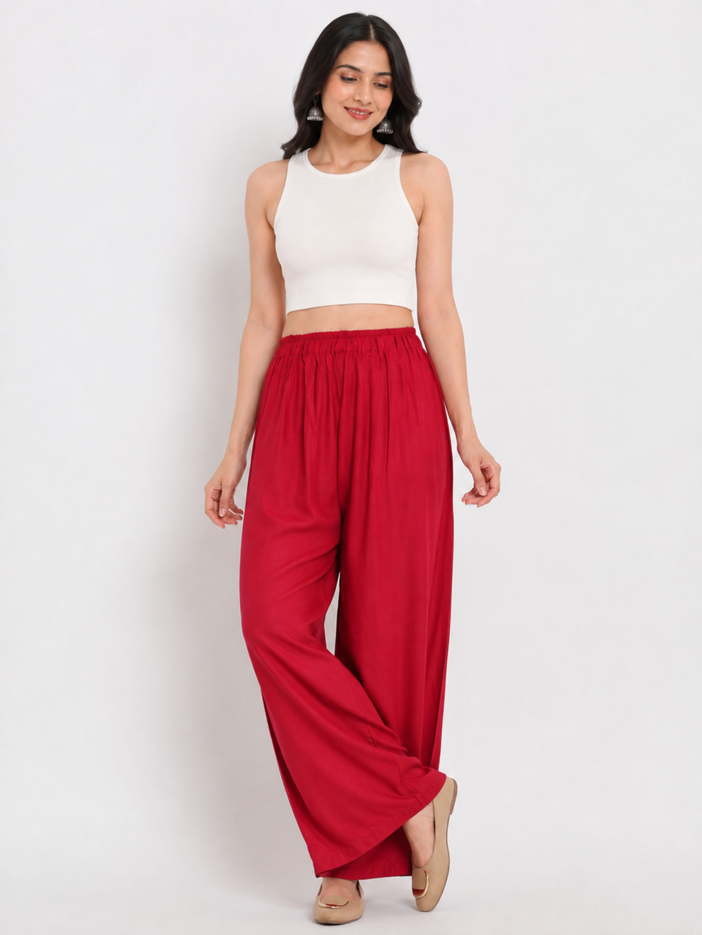 Stylish Women's Palazzo - Maroon
