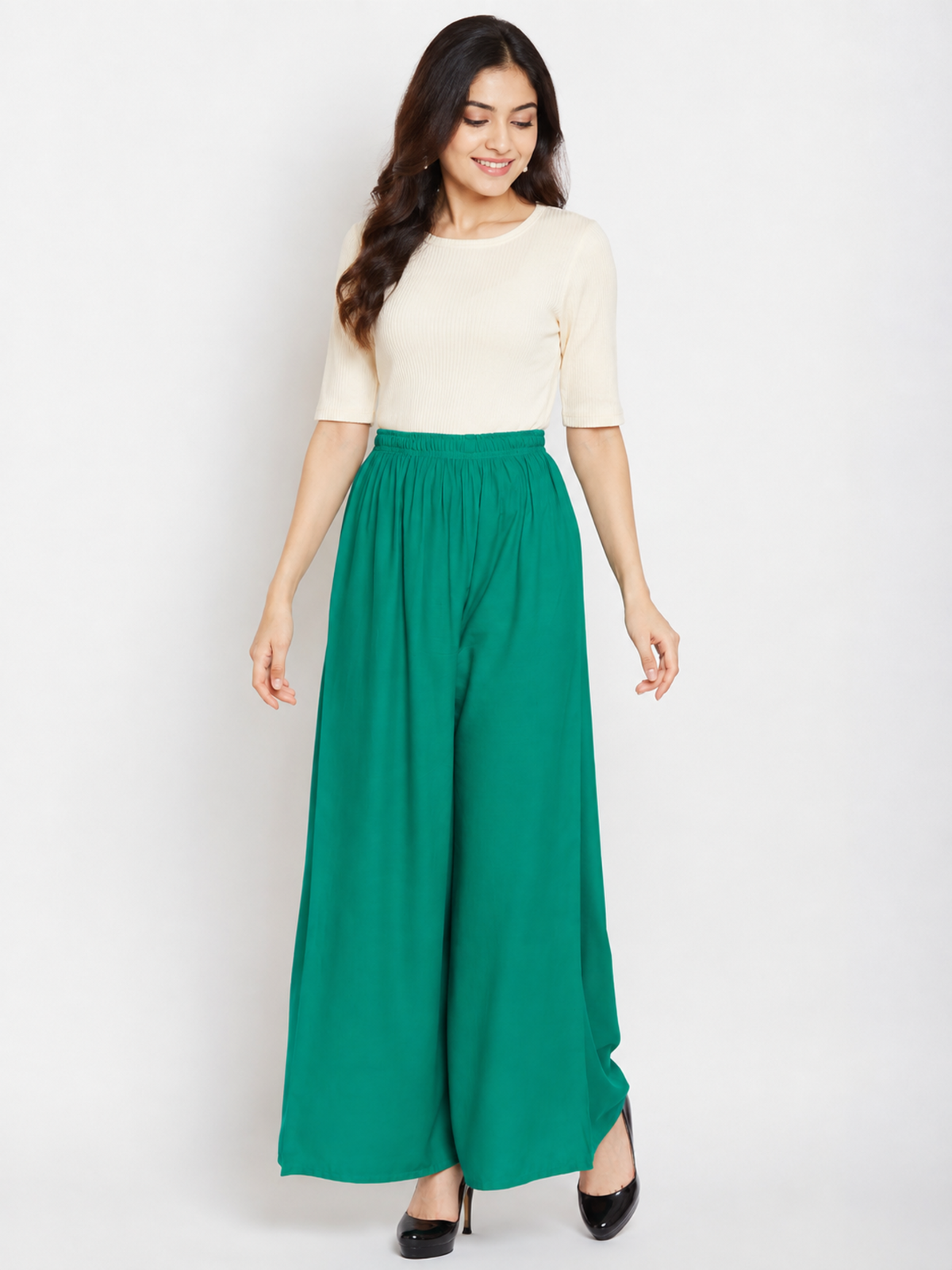 Stylish Women's Palazzo - Sea Green