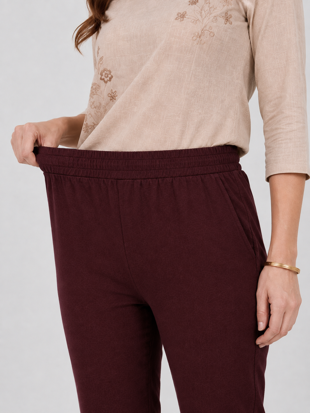 Stylish Women's Rayon Kurti Pants - Coffee Brown