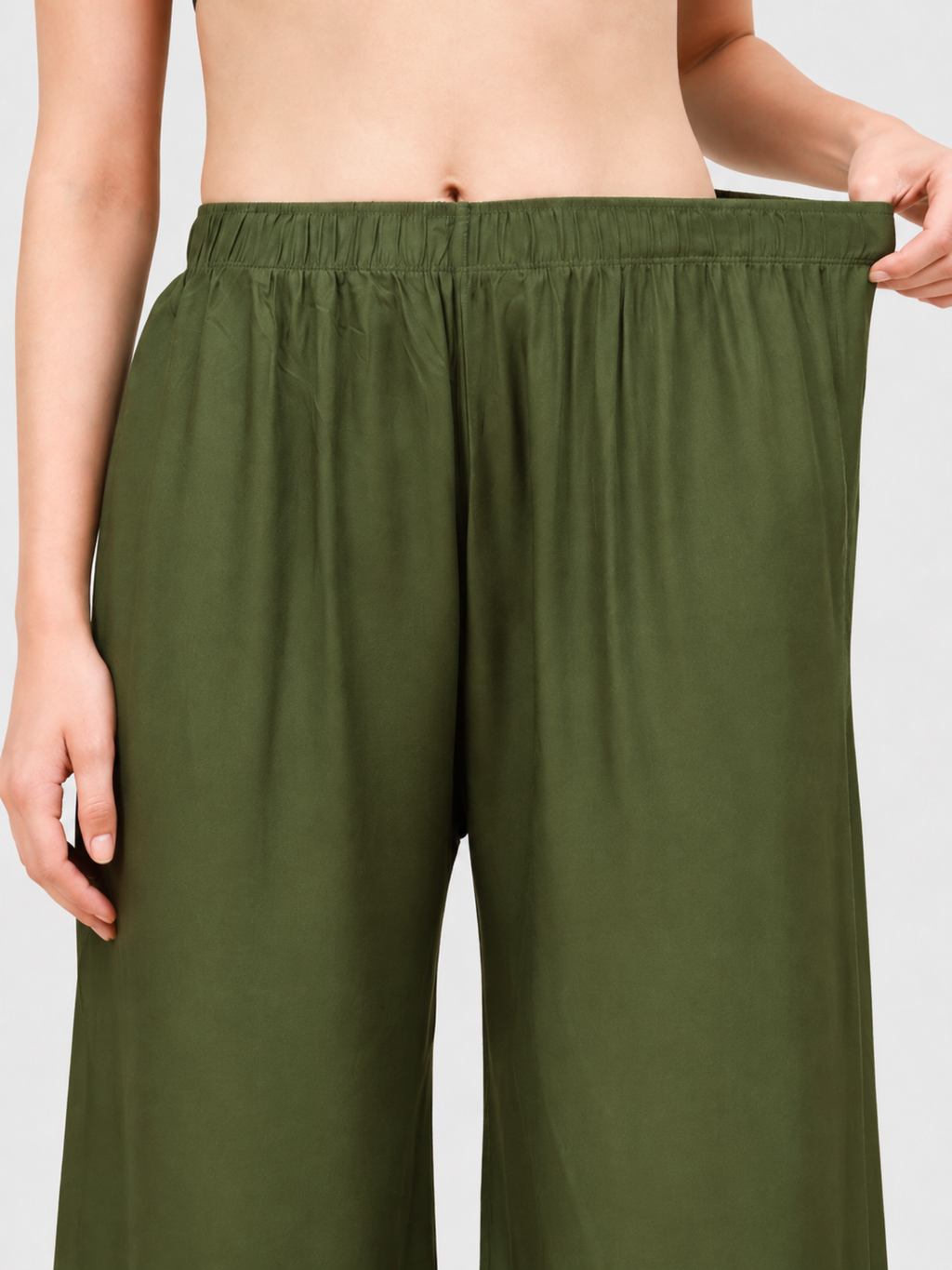 Stylish Women's Palazzo - Olive Green