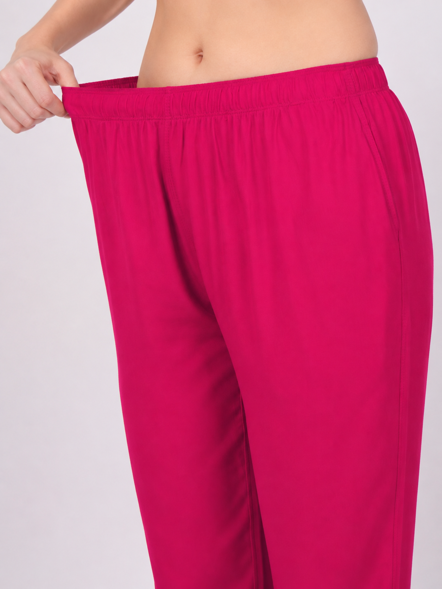 Stylish Women's Rayon Kurti Pants - Magenta