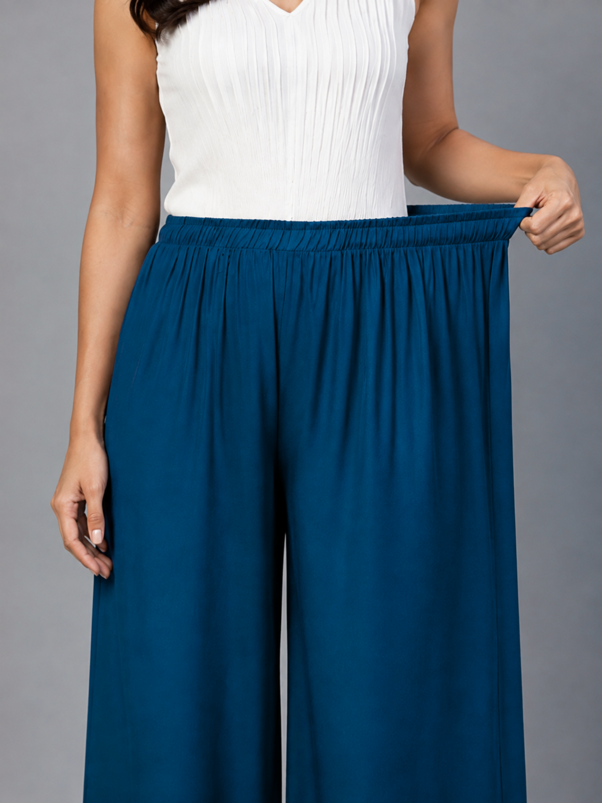Stylish Women's Palazzo - Petrol Blue