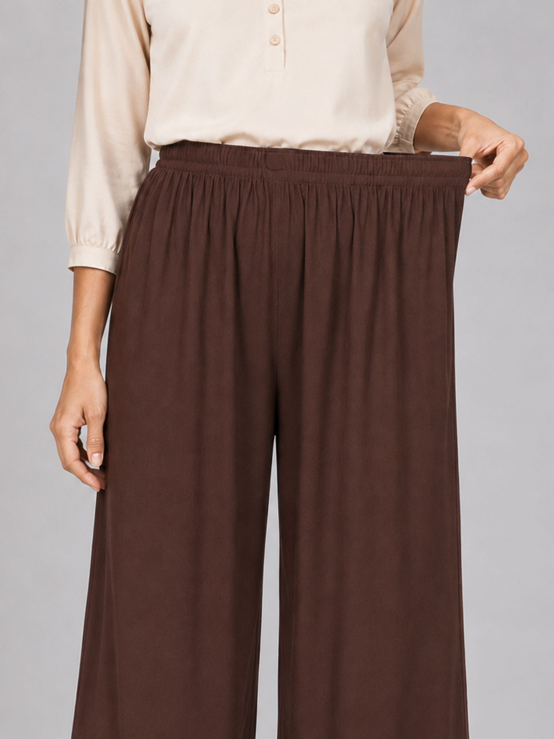 Stylish Women's Palazzo - Coffee Brown