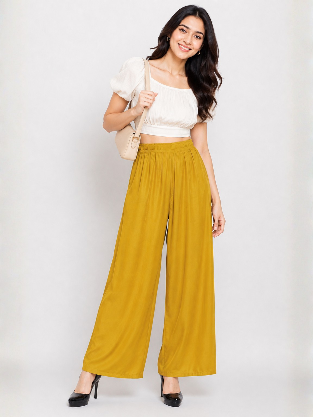 Stylish Women's Palazzo - Mustard