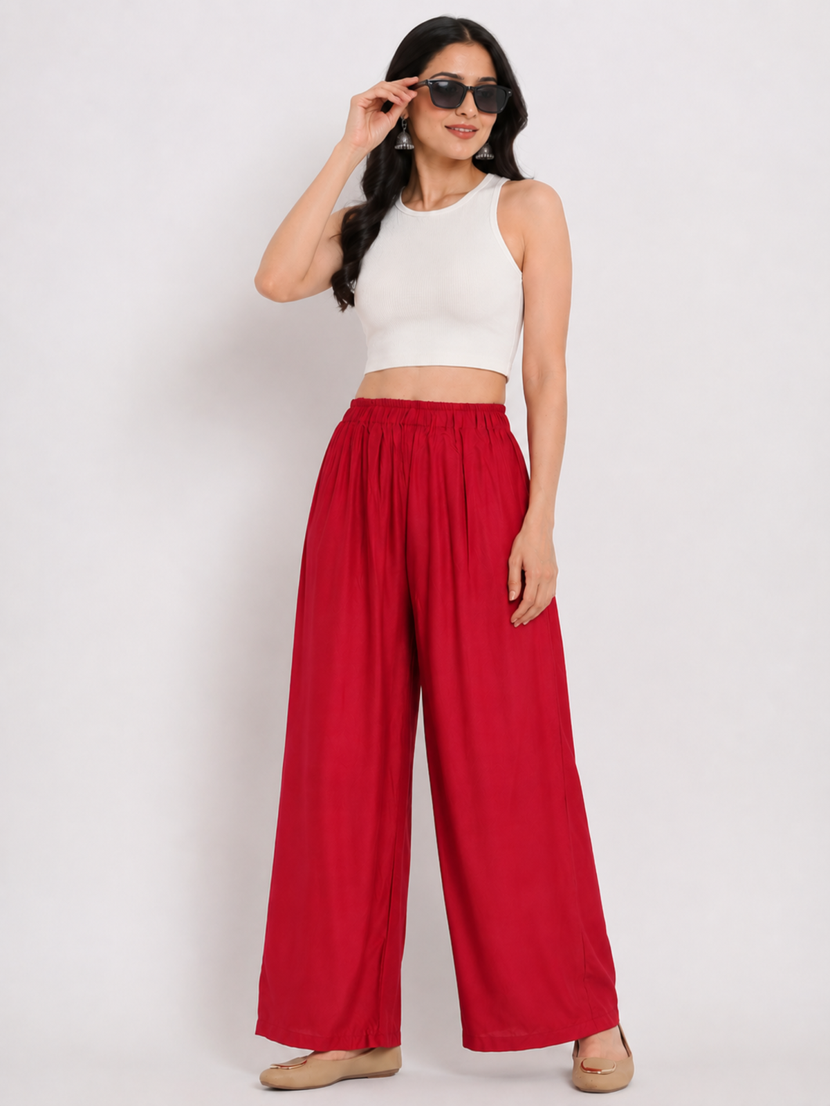 Stylish Women's Palazzo - Maroon