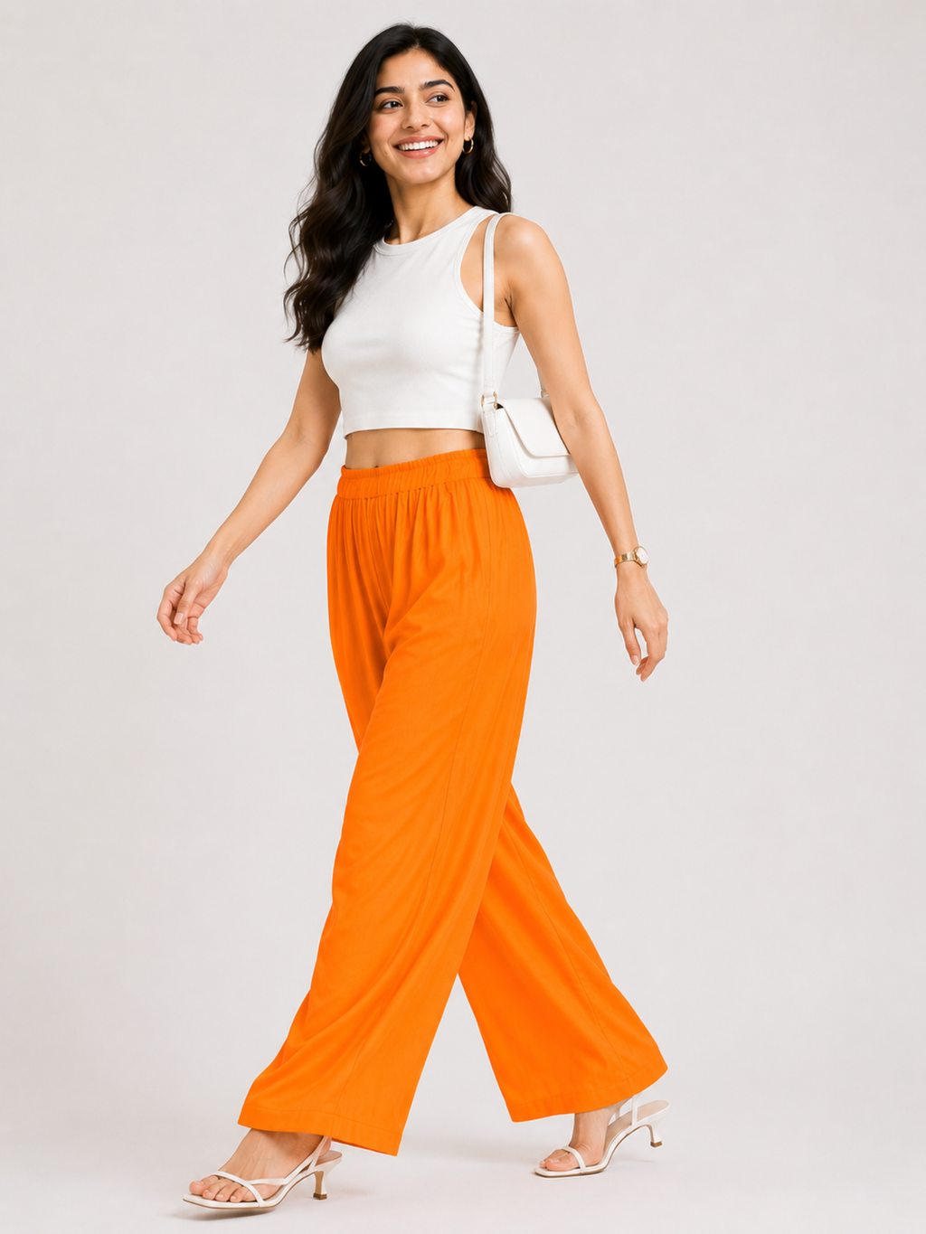 Stylish Women's Palazzo - Orange
