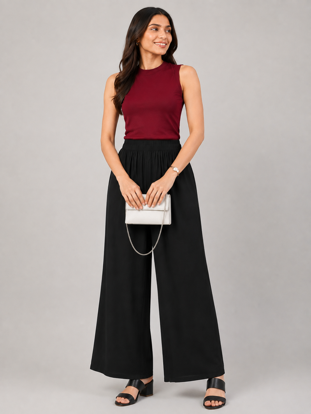 Stylish Women's Palazzo - Black
