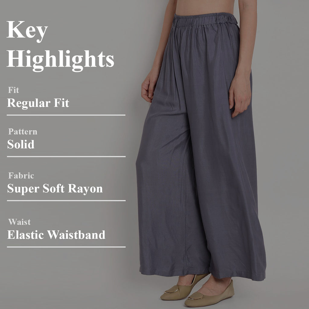 Stylish Women's Palazzo - Grey