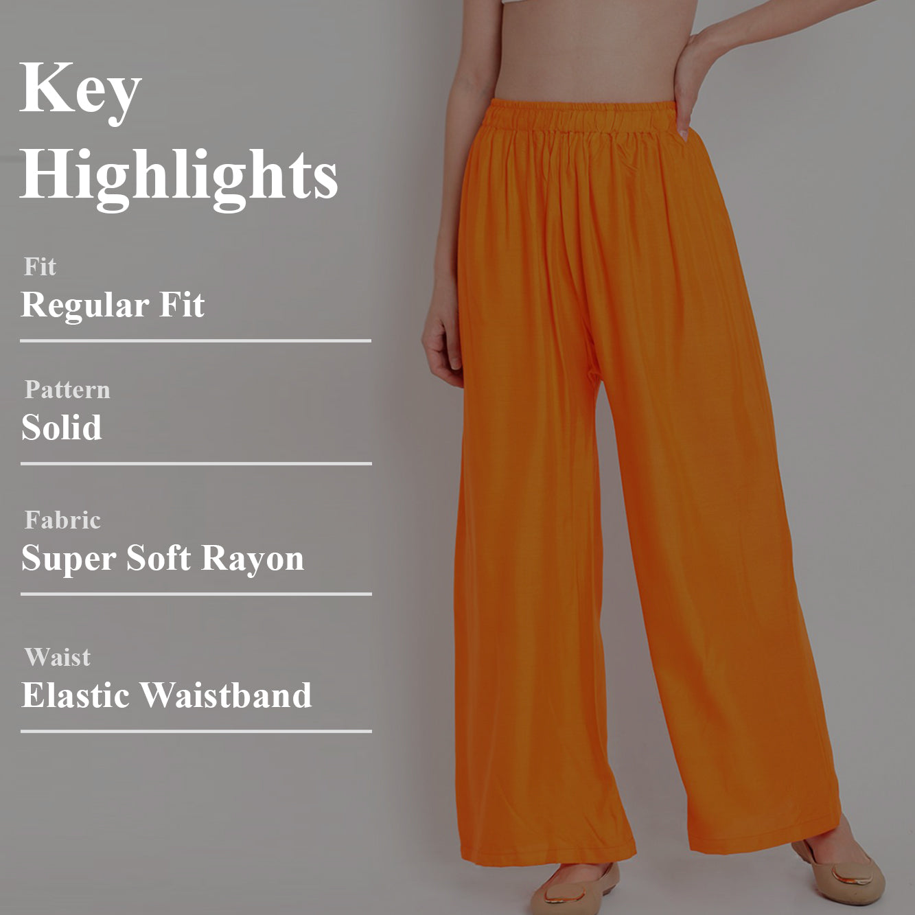 Stylish Women's Palazzo - Orange