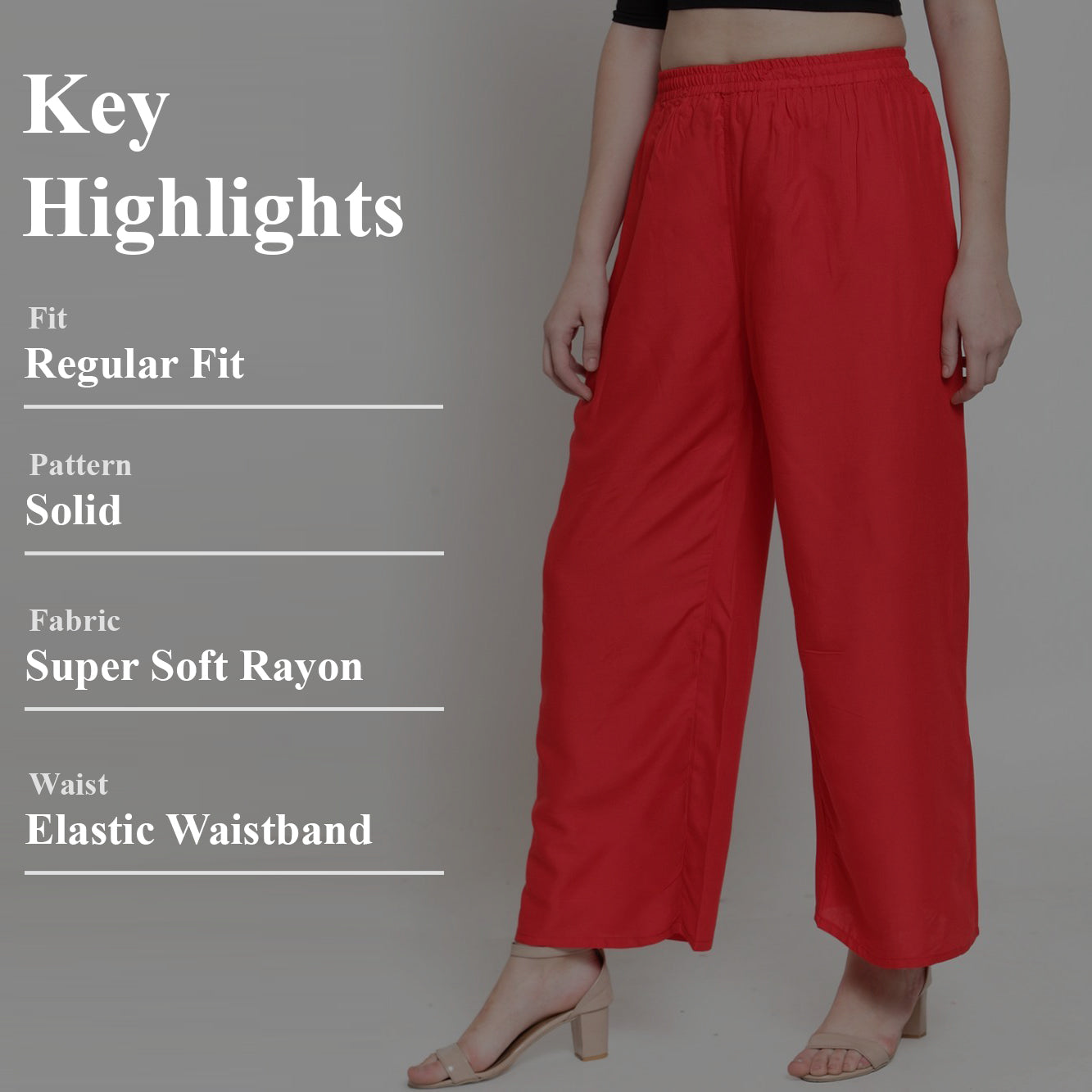 Stylish Women's Palazzo - Red