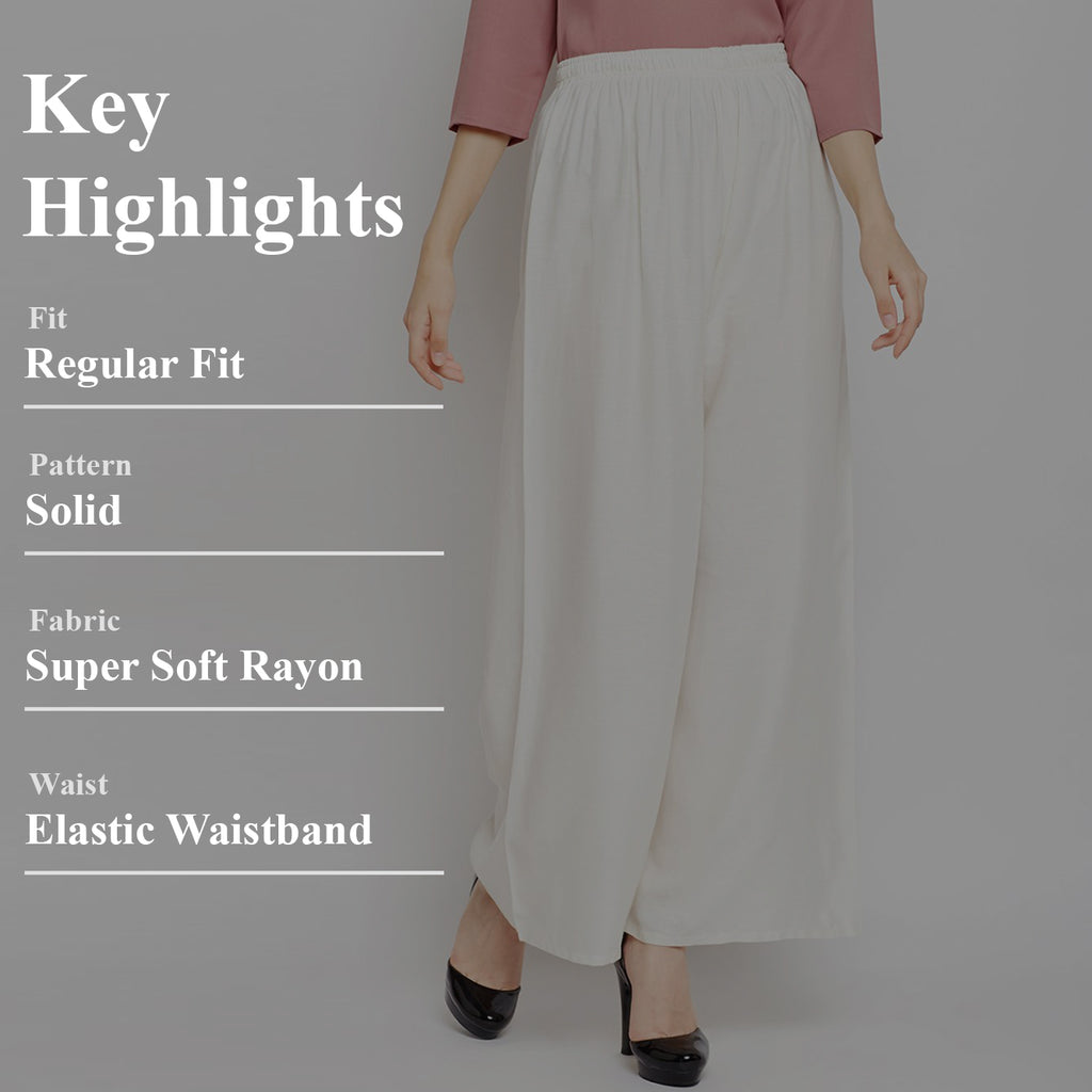 Stylish Women's Palazzo - Off White