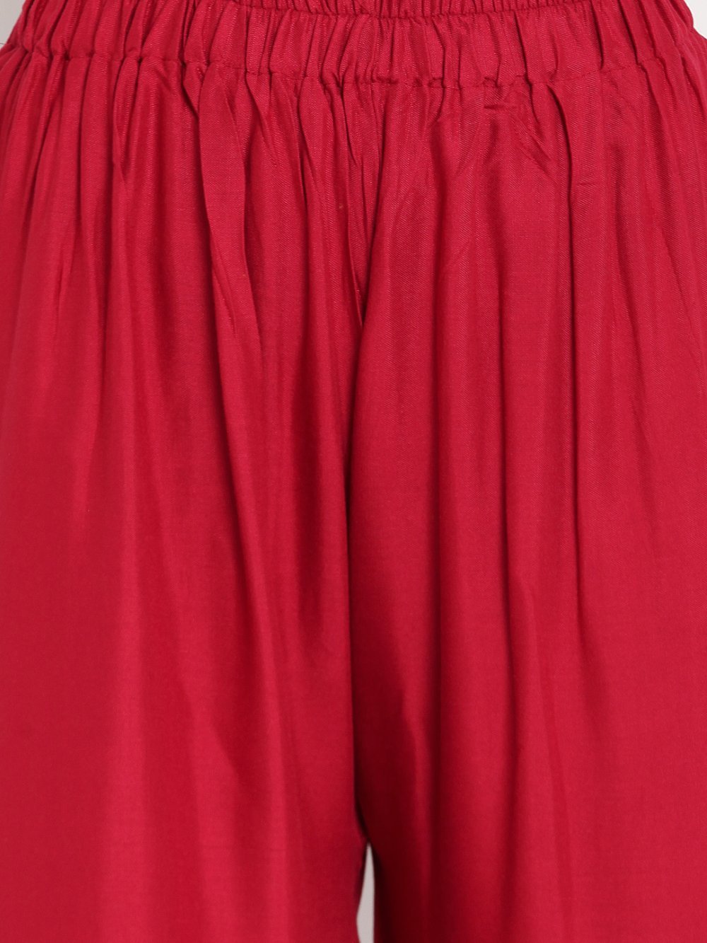 Stylish Women's Palazzo - Maroon