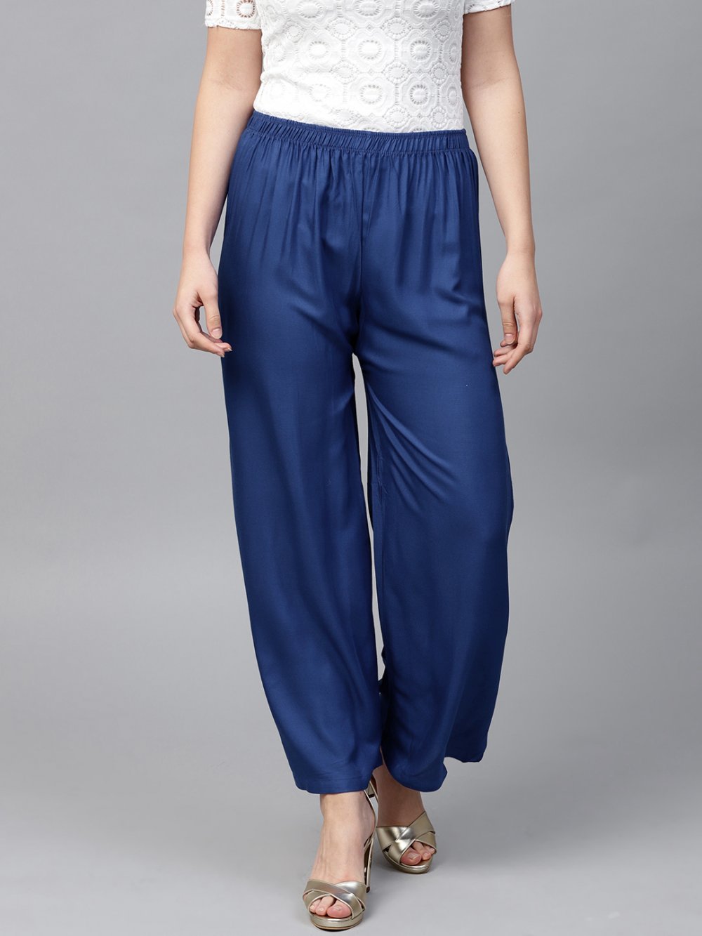 Stylish Women's Palazzo - Petrol Blue