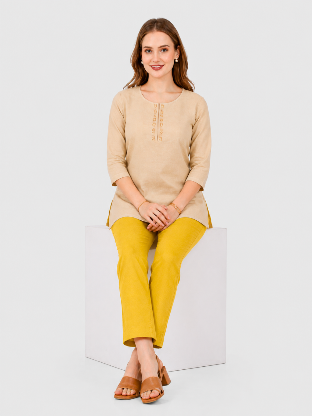 Stylish Women's Rayon Kurti Pants - Mustard