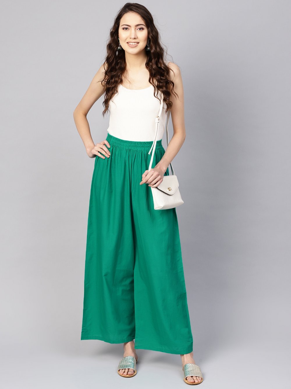 Stylish Women's Palazzo - Sea Green