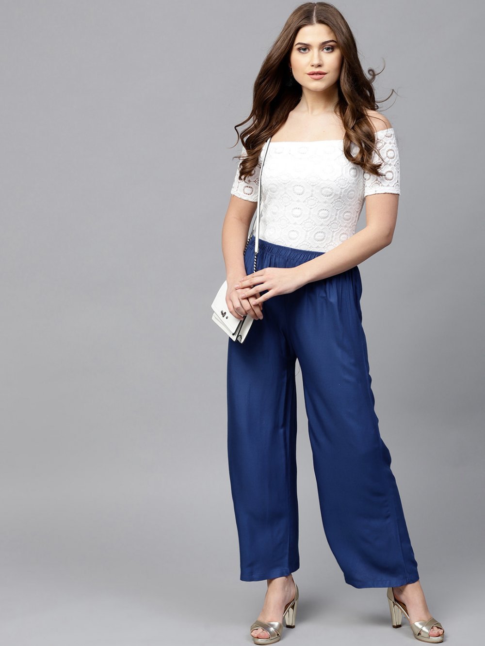 Stylish Women's Palazzo - Petrol Blue