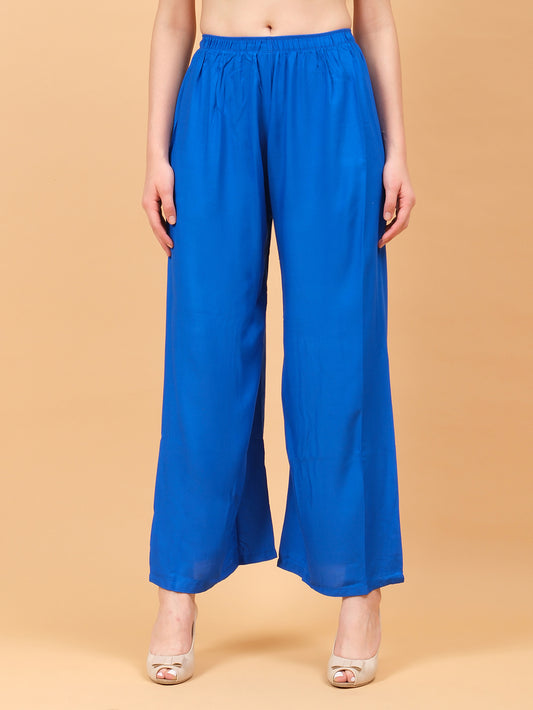 Stylish Women's Palazzo - Royal Blue