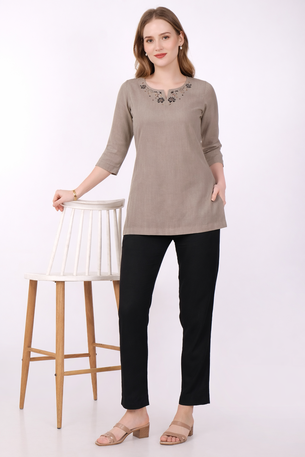 Stylish Women's Rayon Kurti Pants - Black