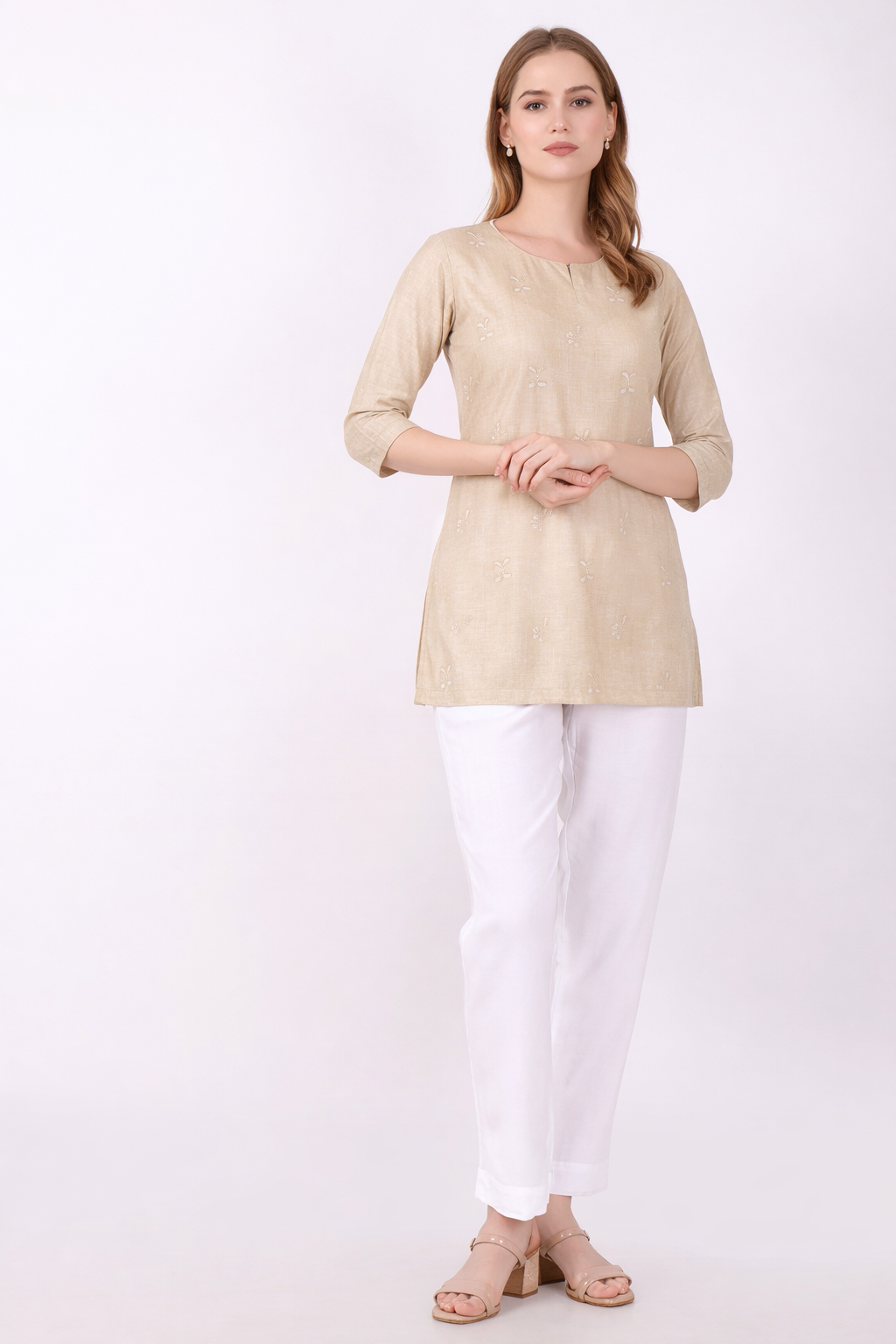 Stylish Women's Rayon Kurti Pants - White